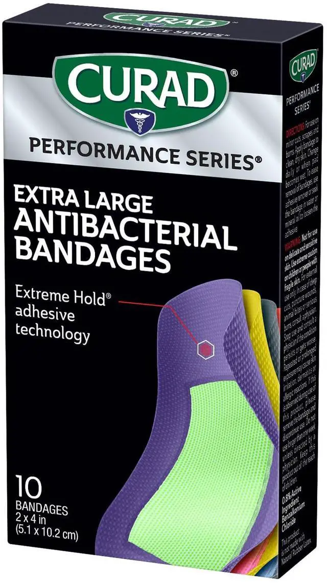 Alt view image 7 of 7 - Performance Series® Extra Large Antibacterial Bandages, Box of 10