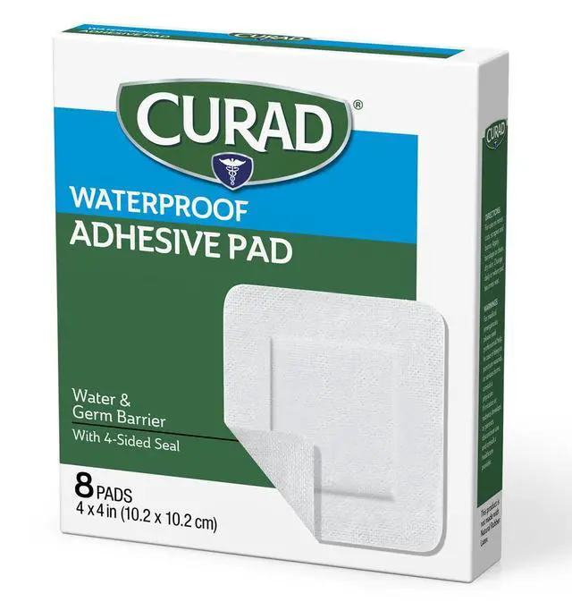 Alt view image 5 of 7 - White Waterproof Adhesive Pads, 4" x 4", Advanced Wound Care, 1 Box, 8 Count