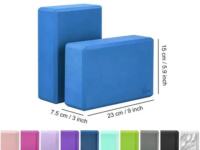 Alt view image 2 of 7 - Yoga Blocks 2pcs Gym Bricks, Comfortable Fitness Yoga Bricks, Anti-Slip, Pilates Practice (Blue)