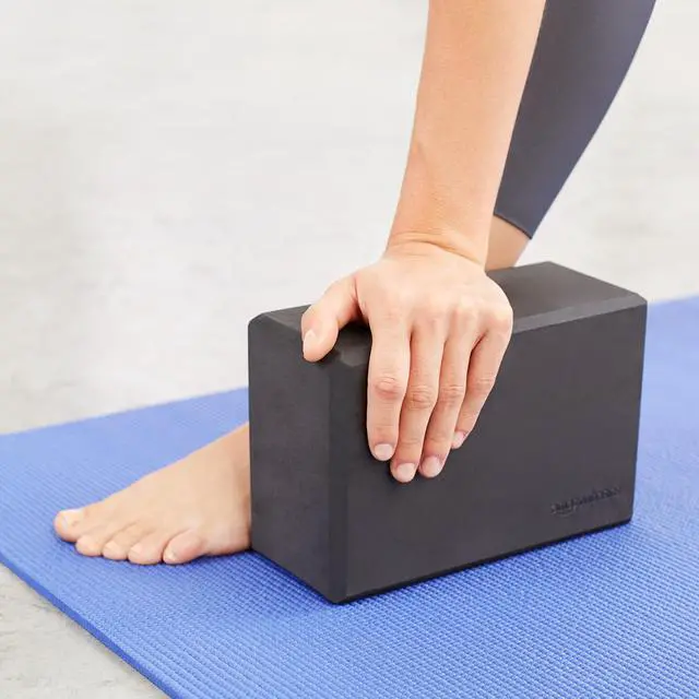 Alt view image 2 of 6 - Non-Slip Yoga Blocks, Set of 2, Deepen Poses, 4" x 9" x 6", Black