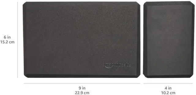 Alt view image 6 of 6 - Non-Slip Yoga Blocks, Set of 2, Deepen Poses, 4" x 9" x 6", Black
