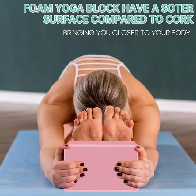 Alt view image 6 of 7 - Yoga Block - Unsupported Latex Eva foam - Soft non slip surface with bevel for yoga, pilates, meditation - Yoga accessories for stability, balance and deep stretching (Pink)