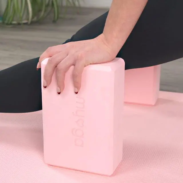 Alt view image 2 of 7 - Yoga Block,Lightweight EVA Foam Yoga Brick,High Density Non-Slip Block for Yoga Poses, Pilates, Balance and Flexibility,Dusty Pink