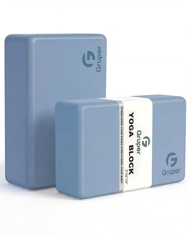 Main image of Yoga Blocks 2 Pack, 9"x6"x3" Exercise Blocks High-Density EVA Foam Blocks with Soft Non-Slip Surface, Lightweight Yoga Props for Yoga Pilates Meditation & Stretching