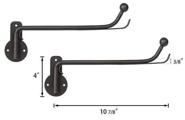 Alt view image 7 of 7 - Wall Mounted Drying Rack Laundry Clothes Hanger with Swing Arm Space Saving Metal Hanging Valet Rod for Laundry Closet Organizer Bathroom Bedroom, 2 Pack, Black