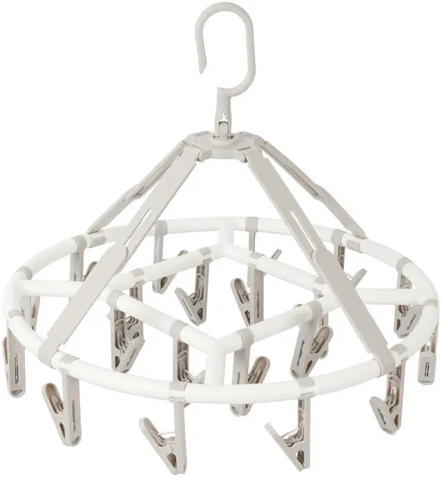Main image of Clothes Drying Racks Foldable Clip Hangers with 20 Drying Clips