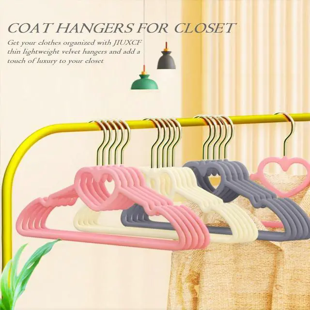 Alt view image 4 of 6 - Velvet Hangers 20 Pack, 16" Non Slip Adult Hangers, Slim Clothes Hanger with 360 Degree Swivel Hook - Durable & Cute for Coats, Shirts, Dress (Pink)