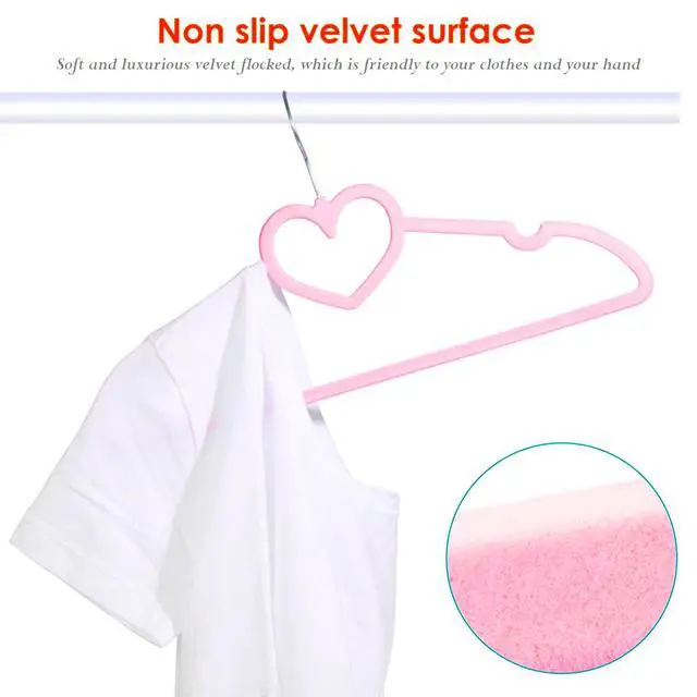 Alt view image 5 of 6 - Velvet Hangers 20 Pack, 16" Non Slip Adult Hangers, Slim Clothes Hanger with 360 Degree Swivel Hook - Durable & Cute for Coats, Shirts, Dress (Pink)