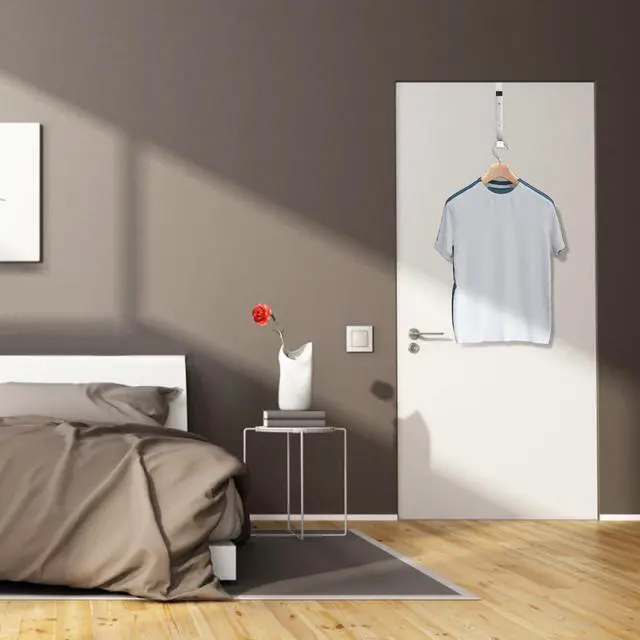 Alt view image 6 of 6 - Over The Door Hanger Hooks for Clothes, Over The Door Coat Hook Portable Clothes Drying Rack for Laundry Foldable Rack Space Saving - 1 Pack