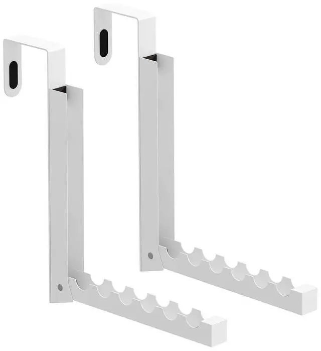 Main image of Folding Clothes Drying Rack for Indoor Laundry Room,2 Pack Over The Door Hanger with 6 Groves,Foldable Portable Clothing Hanger Hook Collapsible