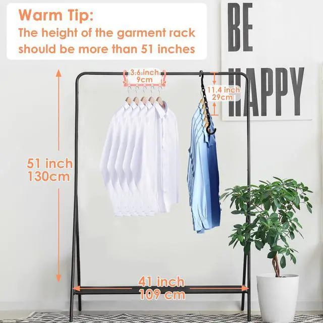 Alt view image 5 of 7 - Magic Clothes Hangers Space Saving, Premium Closet Organizers and Storage, Sturdy Plastic Cascading Hanger with 360° Swivel Hooks for 20 Heavy Clothes, College Dorm Room Essentials for Girls, 4 Pack