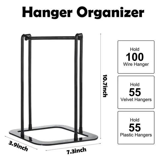 Alt view image 2 of 7 - Portable Hanger Organizer Rack, Hanger Storage Stacker Holder