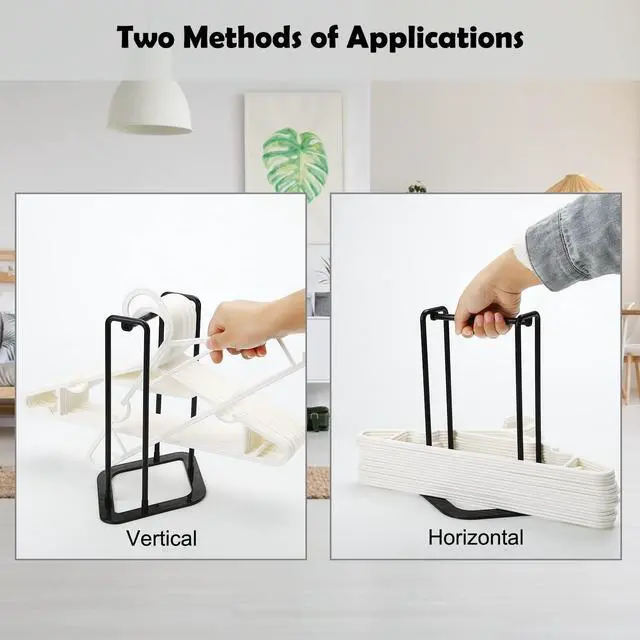Alt view image 7 of 7 - Portable Hanger Organizer Rack, Hanger Storage Stacker Holder