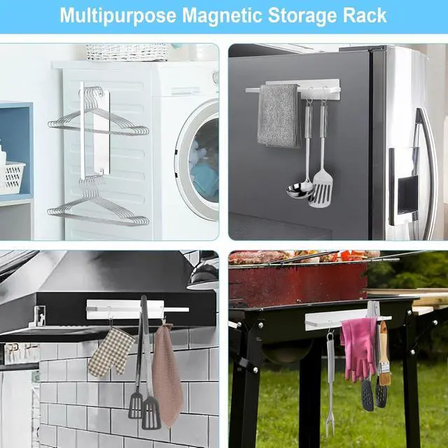 Alt view image 7 of 7 - Hanger Organizer Magnetic Hanger Holder for Washing Machine Laundry Room Organization,Clothes Hangers Stacker Coat Hanger Stacker Stand Rack for Adult Kids Velvet Pants Hangers Storage