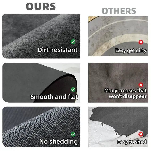 Alt view image 5 of 7 - Bath Mat, Bathroom Rugs Non Slip Washable Thin Absorbent Quick Dry Bath Mat Fits Under Door Bathroom Floor Mat Perfect for Bath, Shower, or Sink 16"x24" Dark Grey