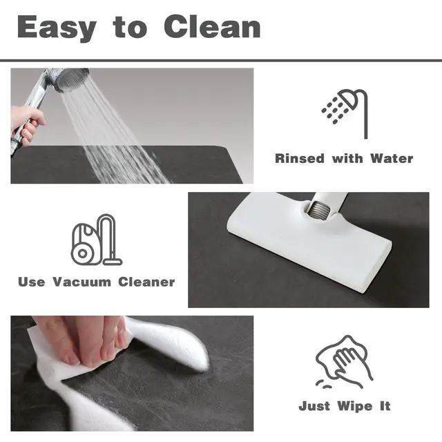 Alt view image 7 of 7 - Bath Mat, Bathroom Rugs Non Slip Washable Thin Absorbent Quick Dry Bath Mat Fits Under Door Bathroom Floor Mat Perfect for Bath, Shower, or Sink 16"x24" Dark Grey