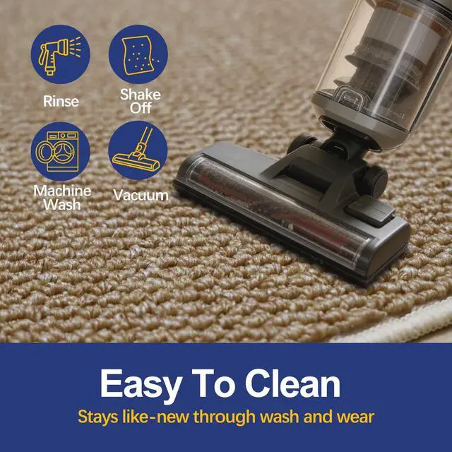 Alt view image 7 of 7 - Dirt Trapping Door Mat 20x32, Taupe Faux Jute Entryway Rug