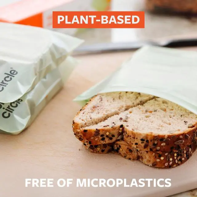 Alt view image 3 of 6 - Home Compostable Zipper Bags Sandwich Size, 50ct, 1 Box of 50 Plant-Based & Plastic-Free, No Microplastics, Leak-Resistant, Resealable Food-Safe Bags