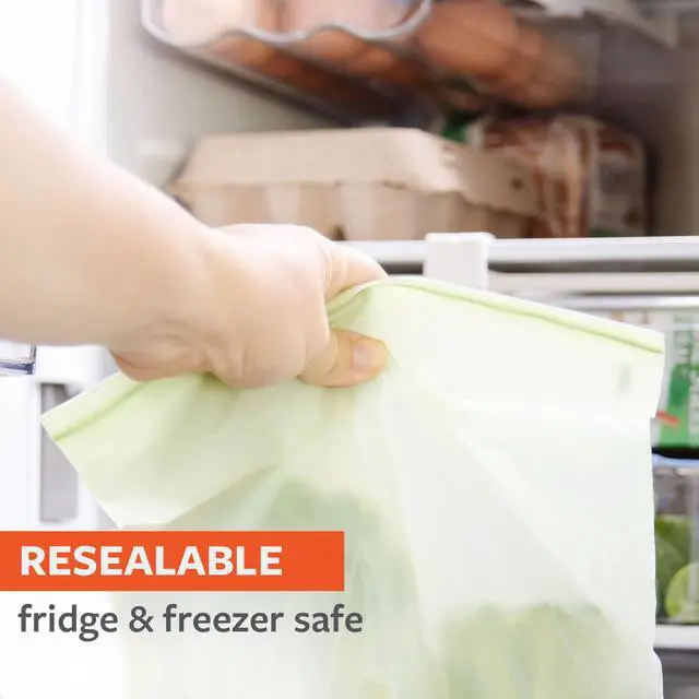 Alt view image 5 of 6 - Home Compostable Zipper Bags Sandwich Size, 50ct, 1 Box of 50 Plant-Based & Plastic-Free, No Microplastics, Leak-Resistant, Resealable Food-Safe Bags