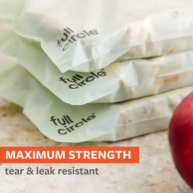 Alt view image 2 of 6 - Home Compostable Zipper Bags Sandwich Size, 50ct, 1 Box of 50 Plant-Based & Plastic-Free, No Microplastics, Leak-Resistant, Resealable Food-Safe Bags