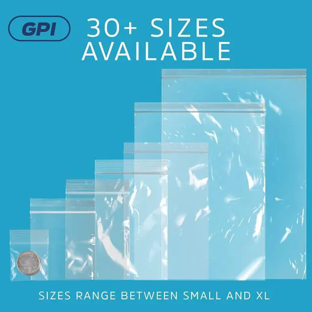Alt view image 7 of 7 - 2" x 3" Small Zip Bags, 100 Pack, Clear Plastic Reclosable Poly Baggies, 2 mil with Resealable Zip Top Lock for Storage & Packaging Jewelry, Pills, Meds, Candy, Beads & Seeds. GPI