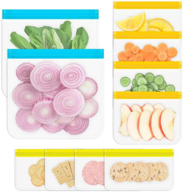 Main image of 10 Pack Reusable Gallon Freezer Bags, Multicolor