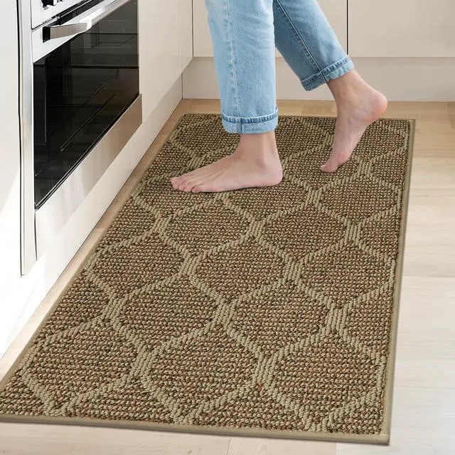 Main image of Kitchen Rug Non Slip Washable 20"x32", Absorbent Kitchen Mats for Floor, Runner Rugs for Kitchen Floor, 100% Polypropylene Kitchen Sink Rug (Beige)