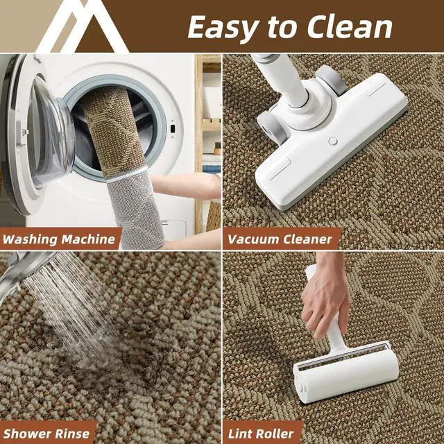 Alt view image 6 of 7 - Kitchen Rug Non Slip Washable 20"x32", Absorbent Kitchen Mats for Floor, Runner Rugs for Kitchen Floor, 100% Polypropylene Kitchen Sink Rug (Beige)