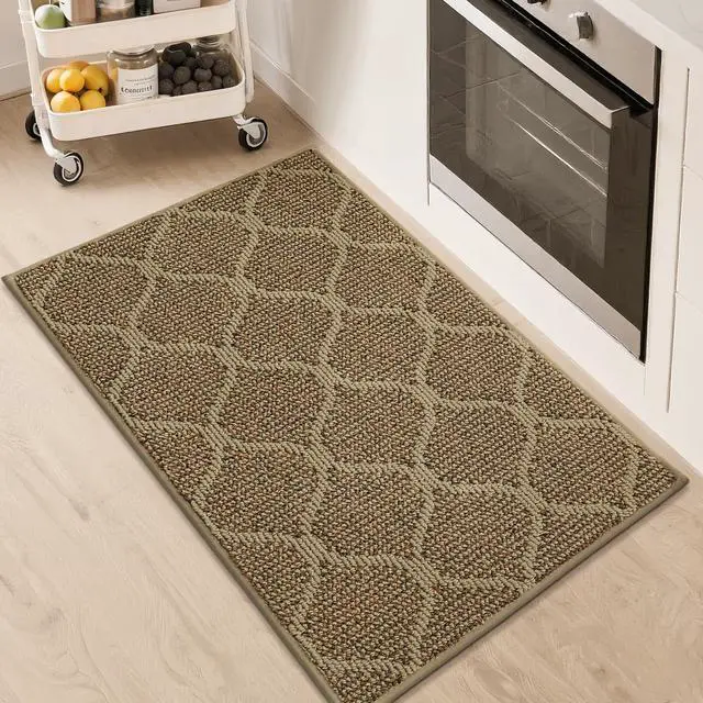 Alt view image 7 of 7 - Kitchen Rug Non Slip Washable 20"x32", Absorbent Kitchen Mats for Floor, Runner Rugs for Kitchen Floor, 100% Polypropylene Kitchen Sink Rug (Beige)