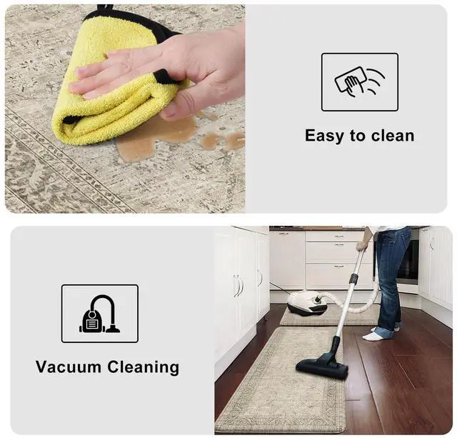 Alt view image 5 of 7 - Farmhouse Anti Fatigue Kitchen Mat,Vintage Brown Kitchen Rugs Sets of 2,Non Slip Waterproof Kitchen Floor Mats,Ergonomic Cushioned Comfort Standing Mat for Laundry,Office, Sink,Desk