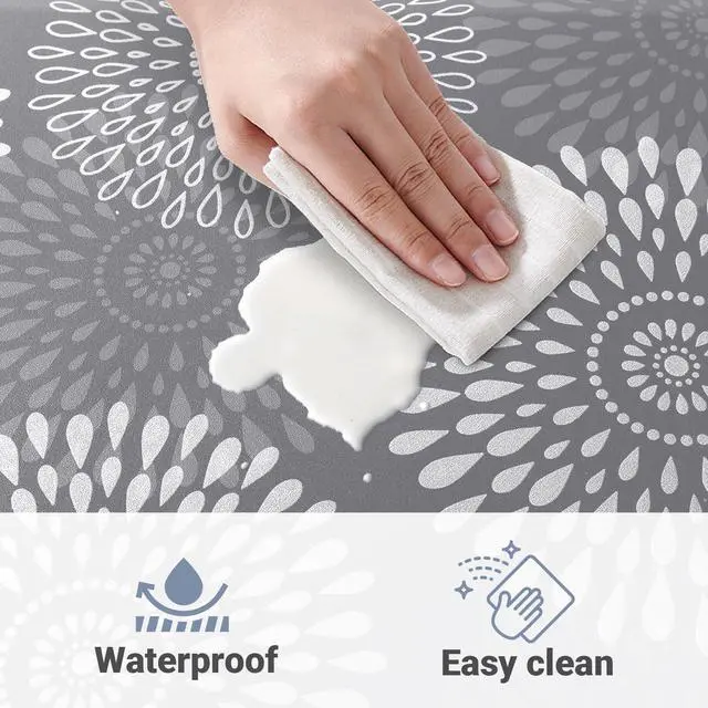 Alt view image 4 of 7 - Kitchen Mat Waterproof Kitchen Rugs for Floor Cushioned Anti-Fatigue Mat Non-Slip Standing Desk Mat Comfort Floor Mats for House Sink Office 17.3" x 28" Grey