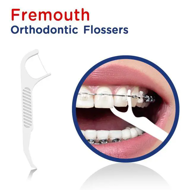 Alt view image 2 of 7 - Upgraded Orthodontic Flossers for Braces - Ortho Dental Floss Picks, 50 Count (Pack of 2)