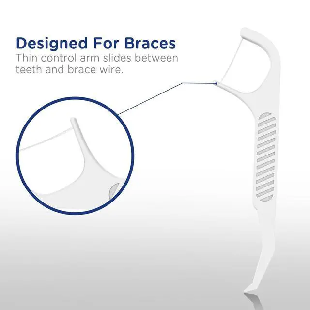 Alt view image 3 of 7 - Upgraded Orthodontic Flossers for Braces - Ortho Dental Floss Picks, 50 Count (Pack of 2)
