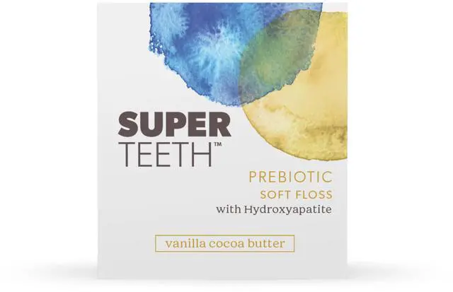 Main image of Prebiotic Soft Floss with Hydroxyapatite and Xylitol, Expanding Dental Floss for Adults & Kids, Helps Sensitive Gums, Strengthen Enamel, Natural Plaque Remover, Fluoride & PFA-Free, Vanilla