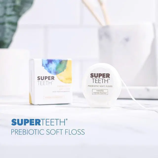 Alt view image 3 of 6 - Prebiotic Soft Floss with Hydroxyapatite and Xylitol, Expanding Dental Floss for Adults & Kids, Helps Sensitive Gums, Strengthen Enamel, Natural Plaque Remover, Fluoride & PFA-Free, Vanilla