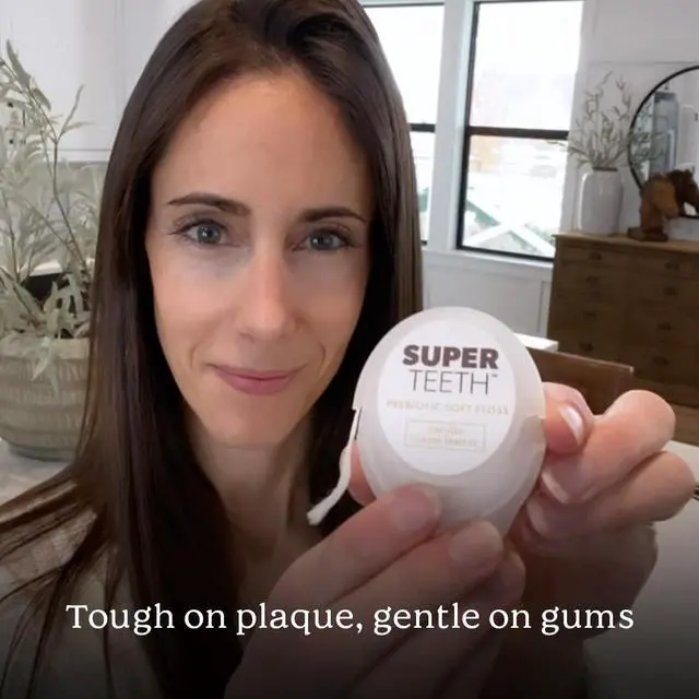 Alt view image 6 of 6 - Prebiotic Soft Floss with Hydroxyapatite and Xylitol, Expanding Dental Floss for Adults & Kids, Helps Sensitive Gums, Strengthen Enamel, Natural Plaque Remover, Fluoride & PFA-Free, Vanilla
