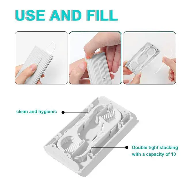 Alt view image 4 of 7 - Dental Floss Portable Dispenser 4 Case 160Count