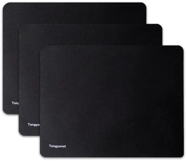 Main image of 3 Pack Mouse Pad, Ultra-Smooth Gaming Mousepad, Non-Slip Rubber Base, Waterproof Mousepads Bulk Wireless Mouse, Mouse Pad for Desk, Laptop, PC & Office, Small Portable, 9 * 7 in, Black