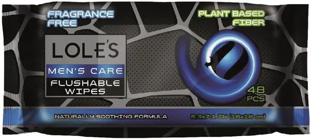 Main image of Mens Flushable Wipes Toilet Wipes for Adults Flushable, 48 Wipes Fragrance-Free, Gentle on Skin, Plant-Based Butt Wipes, Septic Safe, Dude & Travel-Friendly, Designed for Men