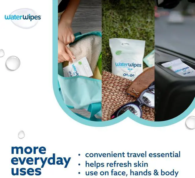 Alt view image 5 of 7 - Sensitive+ On The Go Wipes, 3-In-1 Cleans, Cares, Protects, 99.9% Water, Unscented & Hypoallergenic Wet Wipes, 28 Count (Pack of 2)