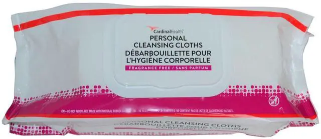 Main image of 2AWU-96 Personal Cleansing Wipe, Non-Flushable, Fragrance Free, 9 X 13IN, 1 Pack of 96 Wipes