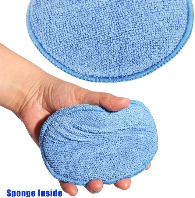 Alt view image 6 of 6 - Microfiber Wax Applicator Pads, Car Wax Applicator, Buffing & Detail Polishing Foam Pads for Car Cleaning and Fine Polishing (5" Diameter, 6 Pack)