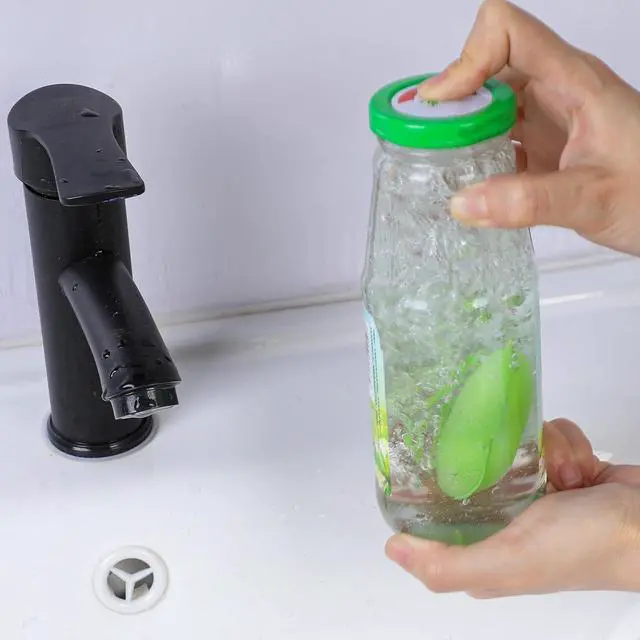 Alt view image 7 of 7 - 6 Pcs Magic Beans Bottle Cleaner Sponge Dust Sponge For Cleaning Reusable Bean Shape Water Bottle Cleaning Sponge Green Heat Resistance Bottle Brush For Internal Cleaning Of Small Mouth Cleaning Tools