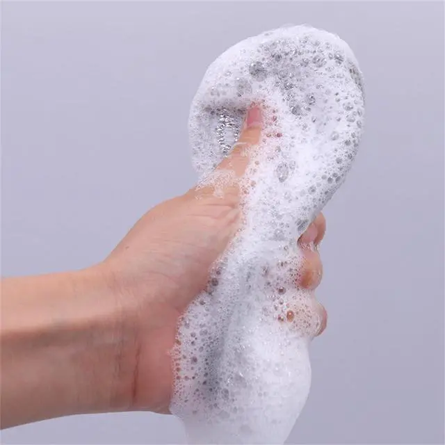 Alt view image 4 of 7 - 4 Pack Dish Sponge for Washing Dishes Cleaning Kitchen, All-Purpose, Non Scratch, Rough Scrubbers Side for Non-Stick Cookware, Soft Microfiber Scrub Side for Dishes,Reusable Dishwashing Sponges