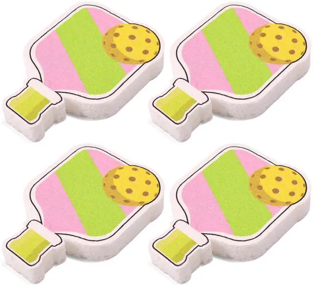 Main image of 4pcs Compact Kitchen Sponges, Reusable Pickleball Cleaning Cellulose Sponge Wood Pulp Pickleball Gift Fun and Quirky Kitchen Accessory Household Gadget