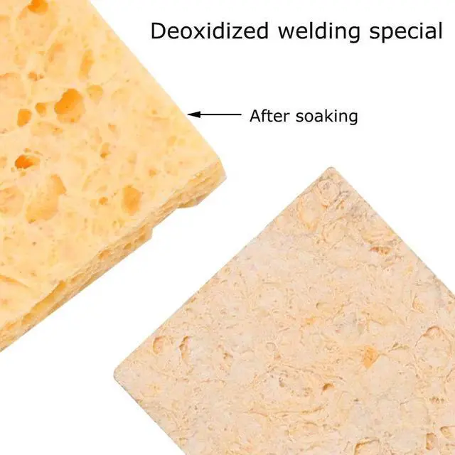 Alt view image 4 of 7 - 6pcs Soldering Iron Cleaning Sponge 6x6cm Square Sponge High Temperature Sponge Welding Platform Sponge Welding Clean Pads
