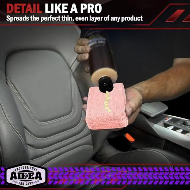 Alt view image 5 of 7 - Microfiber Applicator Pads-8 Pack, Car Wash Sponge, Pink