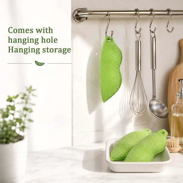 Alt view image 2 of 7 - 3Pcs Bean Shaped Sponges for Internal Bottle Cleaning