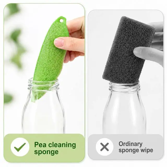 Alt view image 3 of 7 - 3Pcs Bean Shaped Sponges for Internal Bottle Cleaning