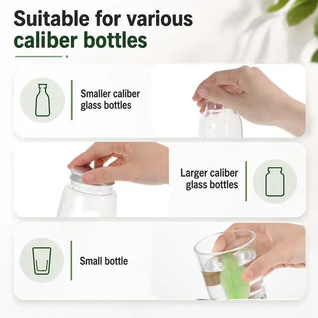 Alt view image 5 of 7 - 3Pcs Bean Shaped Sponges for Internal Bottle Cleaning